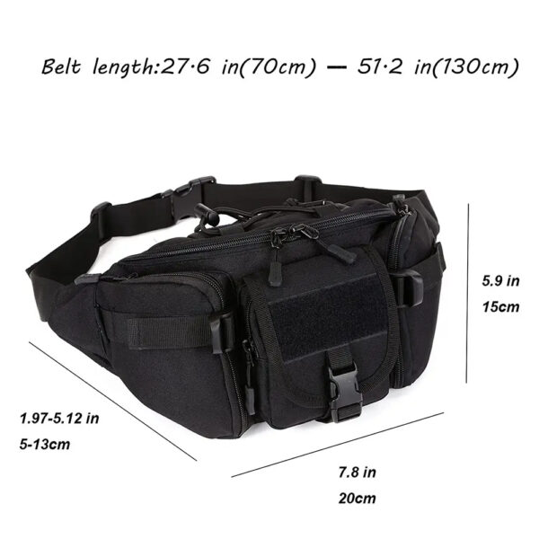 Assault bag Practical multifunctional waist hip bag black - Image 2