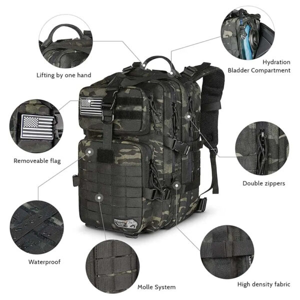 Practical assault backpack Assault bag Camping backpack - Image 2