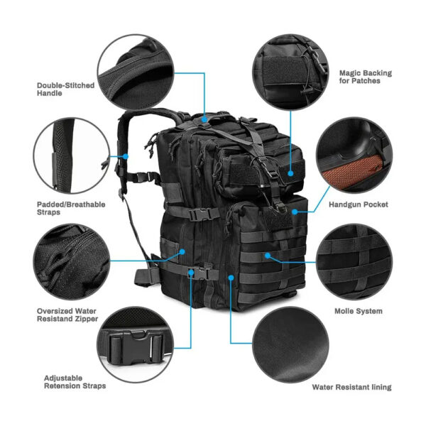 Assault utility backpack Assault bag waterproof assault bag Travel hunting backpack - Image 3