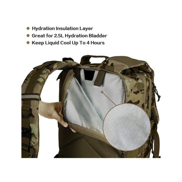 Practical assault backpack Training hydration bag backpack Outdoor hiking bag - Image 3