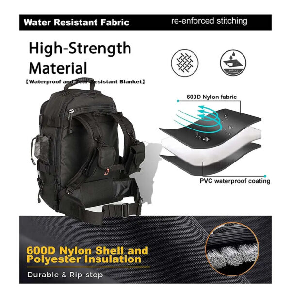 Men's backpack High capacity training backpack Walking expandable backpack - Image 3