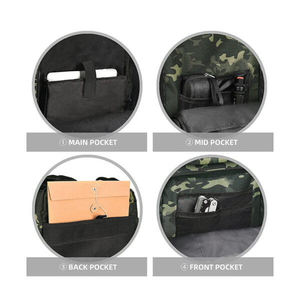 Practical assault backpacks for men and women Insect proof large backpack Camping Hiking Assault Bag - Image 4