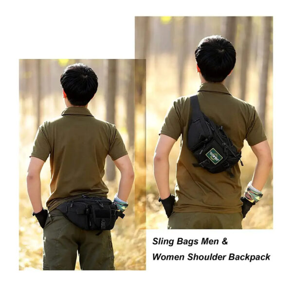 Assault bag Practical multifunctional waist hip bag black - Image 4