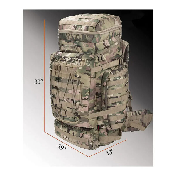 Interior frame backpack Practical backpack Assault backpack Hiking camping bag 80L - Image 3