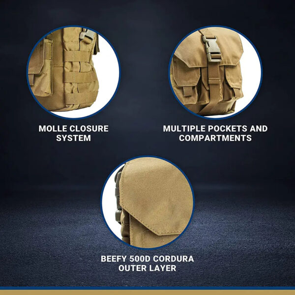 Training sling bag hunting and hiking assault shoulder heavy grab bag 12 inch shoulder bag - Image 3