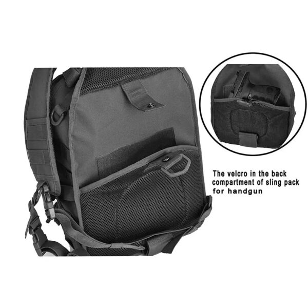 Assault sling bag Practical backpack Series bag black - Image 3
