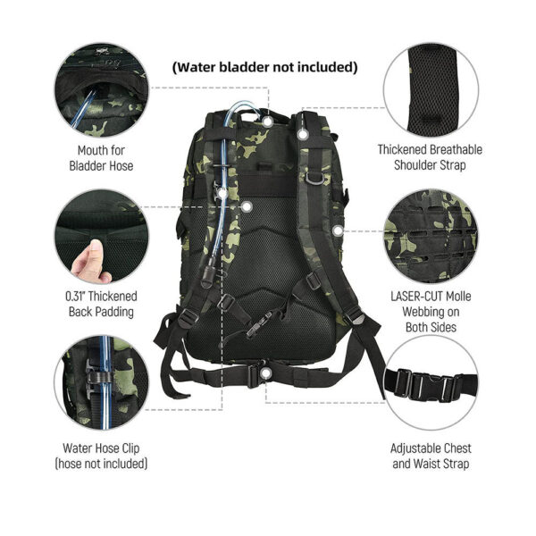 Practical assault backpacks for men and women Insect proof large backpack Camping Hiking Assault Bag - Image 5