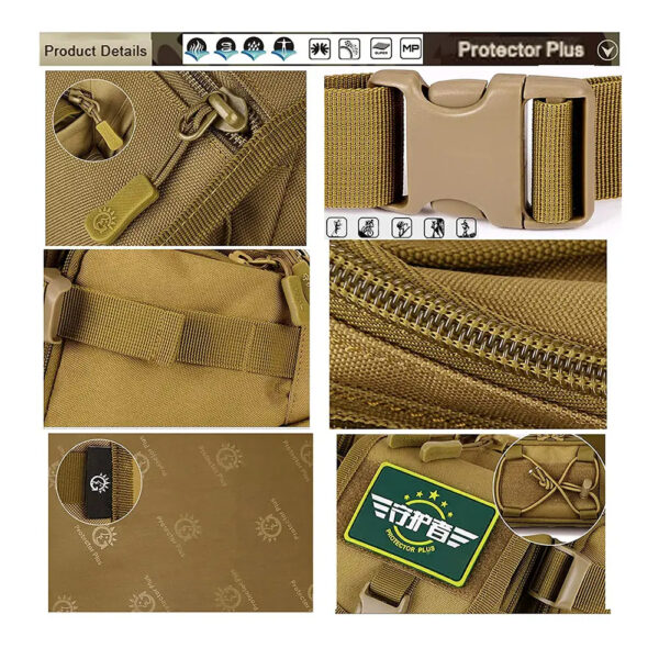 Assault bag Practical multifunctional waist hip bag black - Image 6