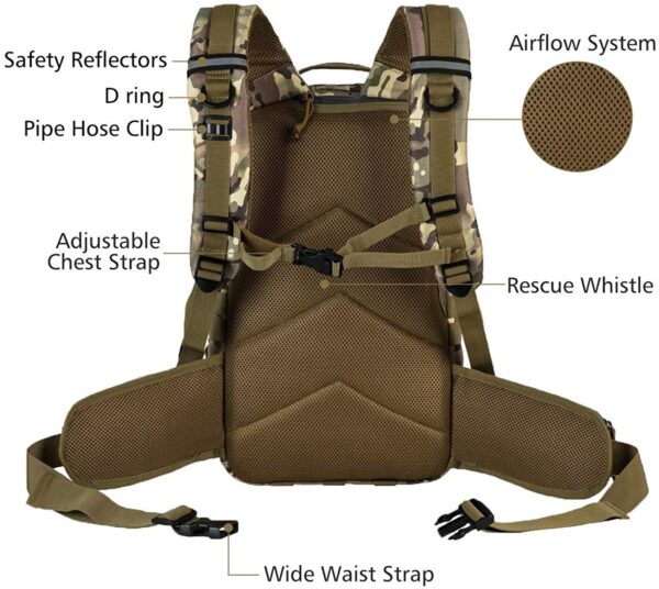 Practical assault backpack Training hydration bag backpack Outdoor hiking bag - Image 5