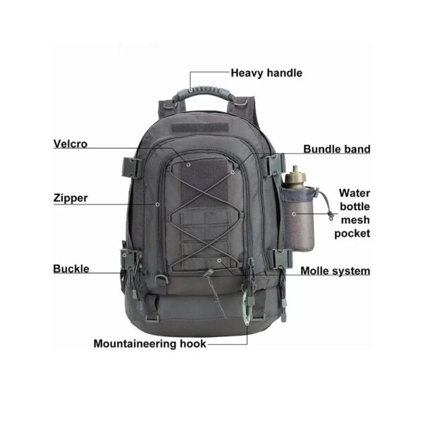 Men's backpack Large practical backpack Assault travel backpack for hiking - Image 2