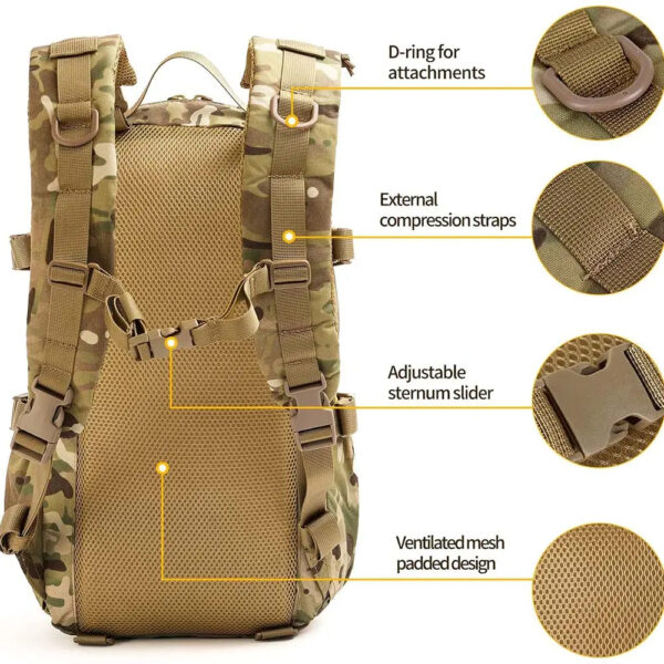 Assault backpack Men's practical assault bag Outdoor 20L bag Hiking backpack - Image 4