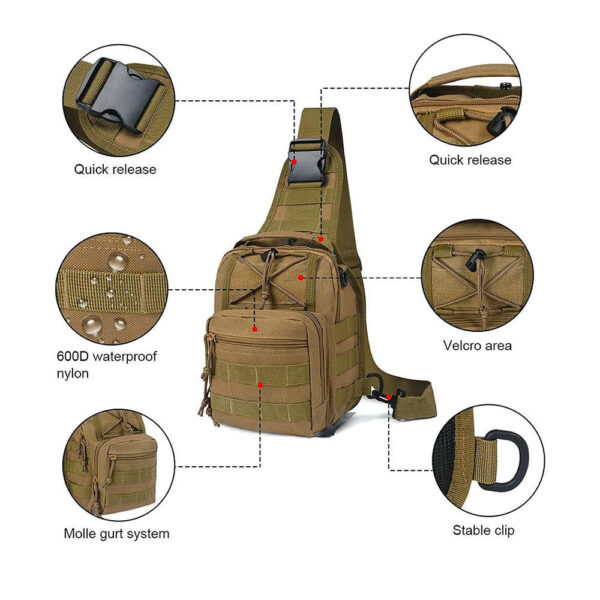 Assault slingshot bag Battle chest bag Laptop bag Special mini backpack - Image 5