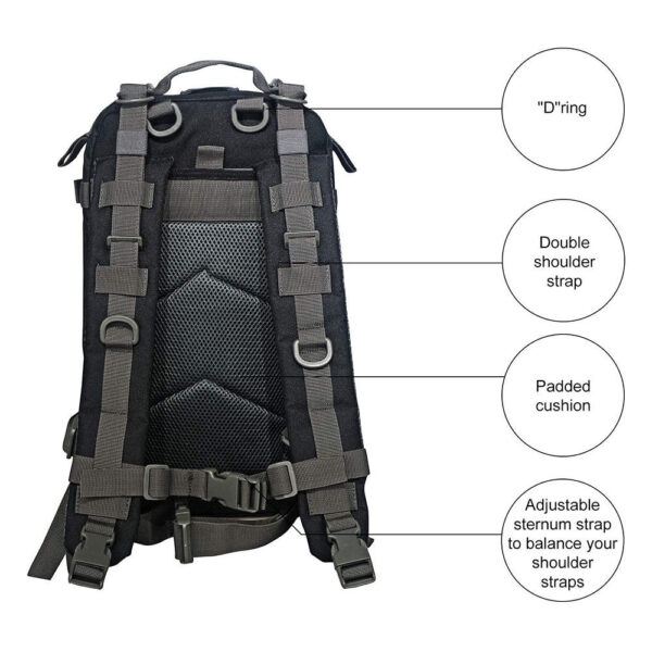 Small Assault Backpack Practical assault backpack Outdoor training bag Flag patch - Image 5