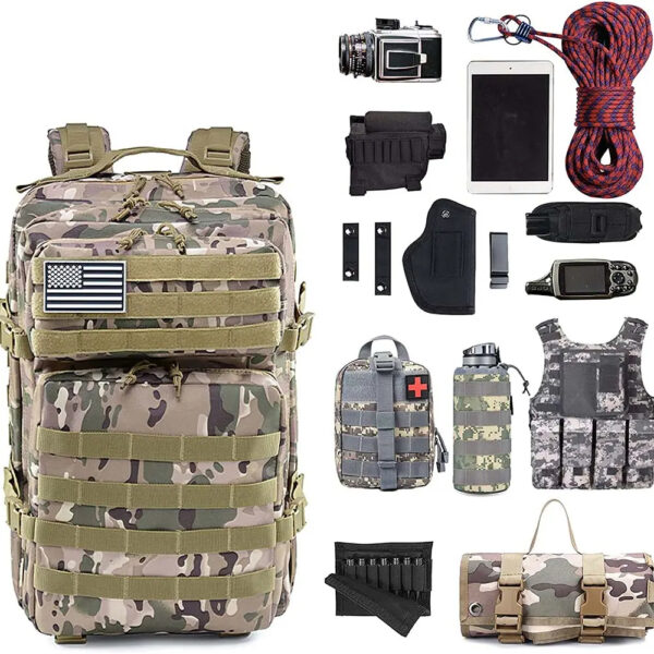 Practical assault kit Men's and women's backpacks 45L practical backpack Large backpack - Image 5