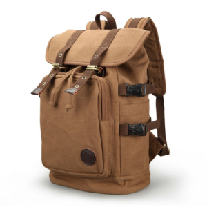 Hot Sale Waxed Drawstring Vintage Canvas School Backpack