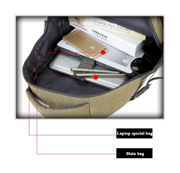 Oxford Black Business Waterproof Computer Backpack - Image 4