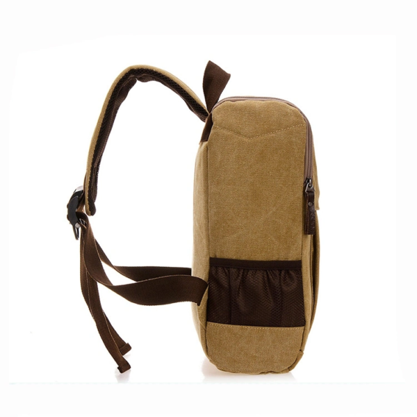 Promotion Durable Square Shape Customized Leisure Rucksack Canvas Backpack - Image 4