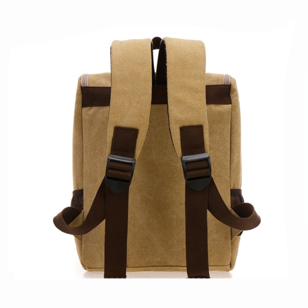 Promotion Durable Square Shape Customized Leisure Rucksack Canvas Backpack - Image 3