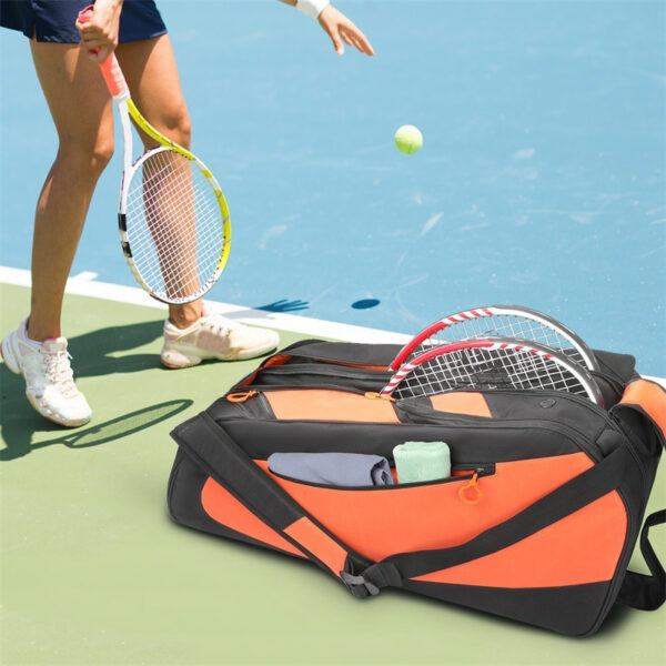 Customized Multifunctional Large Capacity Breathable Oxford Sports Racket Backpack Bag - Image 5