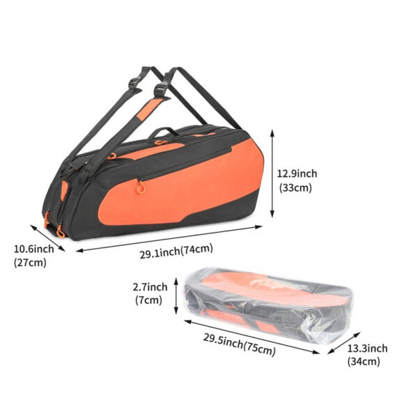 Customized Multifunctional Large Capacity Breathable Oxford Sports Racket Backpack Bag - Image 6