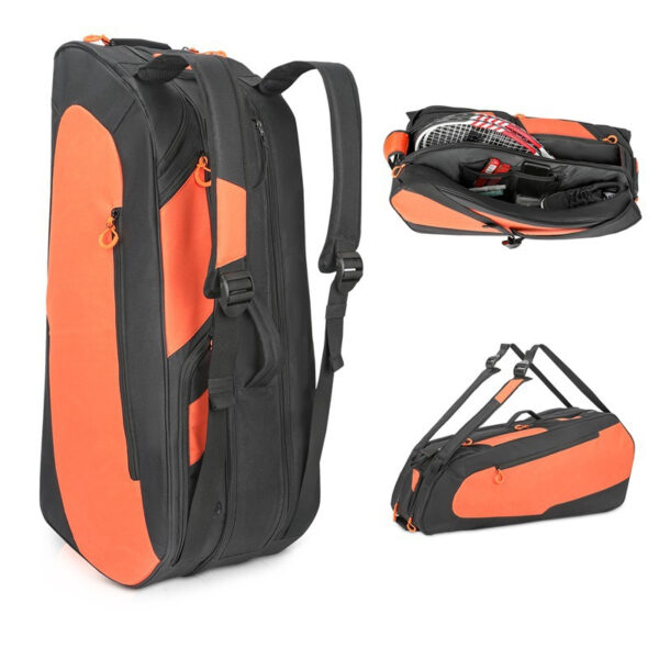 Customized Multifunctional Large Capacity Breathable Oxford Sports Racket Backpack Bag - Image 3