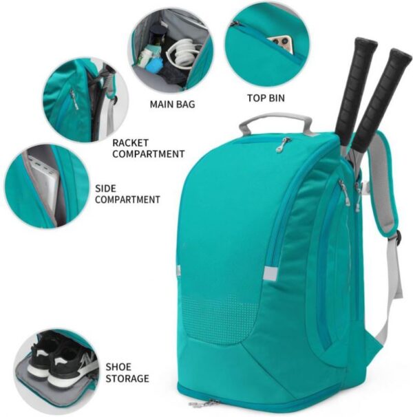 Kids Tennis Racket Backpack Bag - Image 4